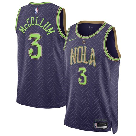 Unisex New Orleans Pelicans CJ McCollum Purple 2024/25 Swingman Player Jersey - City Edition