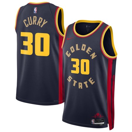 Unisex Golden State Warriors #30 Stephen Curry Navy 2024/25 Swingman Player City Edition Jersey