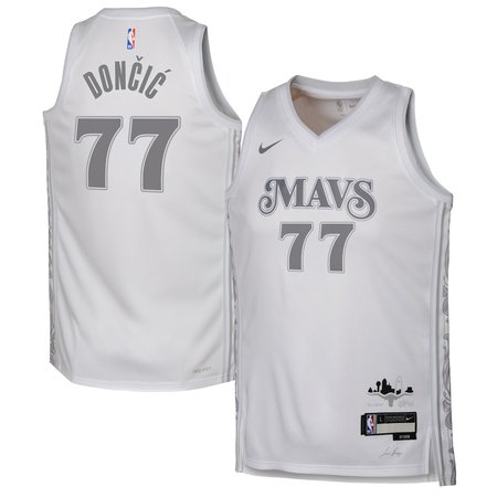 Youth Dallas Mavericks Luka Don?i? White 2024/25 Swingman Player Jersey - City Edition