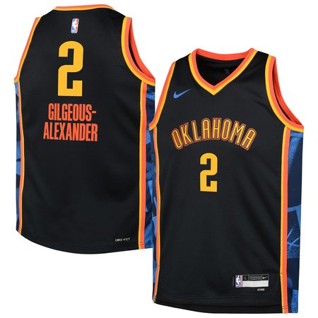 Youth Oklahoma City Thunder Shai Gilgeous-Alexander Black 2024/25 Swingman Player Jersey - City Edition