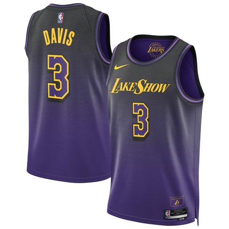 Unisex Los Angeles Lakers #3 Anthony Davis Purple 2024/25 Swingman Player City Edition Jersey