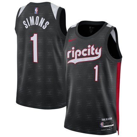 Unisex Portland Trail Blazers Anfernee Simons Black 2024/25 Swingman Player Jersey - City Edition