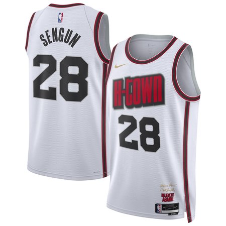 Unisex Houston Rockets Alperen Sengun White 2024/25 Swingman Player Jersey - City Edition