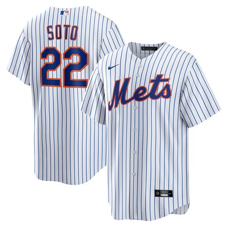 Men's New York Mets #22 Juan Soto White Home Replica Player Jersey