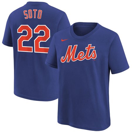 Youth New York Mets #22 Juan Soto Royal Name & Number T-Shirt