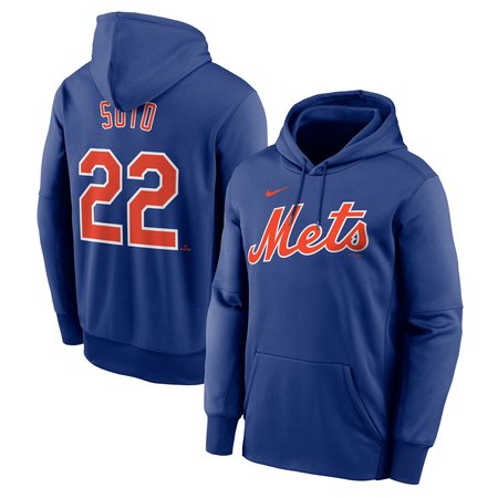 Men's New York Mets Royal Name & Number Pullover Hoodie