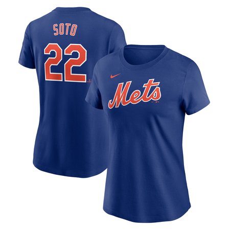 Women's New York Mets #22 Juan Soto Royal Fuse Name & Number T-Shirt