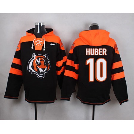 Bengals #10 Kevin Huber Black Player Pullover NFL Hoodie