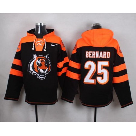 Bengals #25 Giovani Bernard Black Player Pullover NFL Hoodie