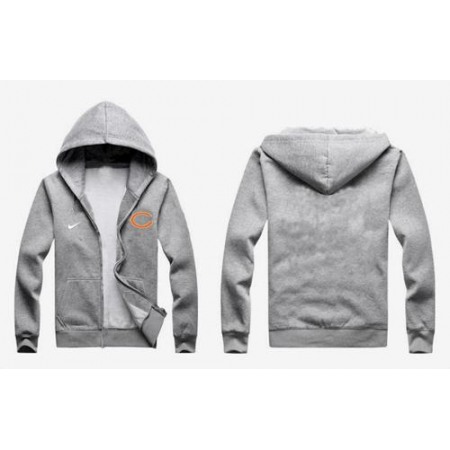 Chicago Bears Authentic Logo Hoodie Grey