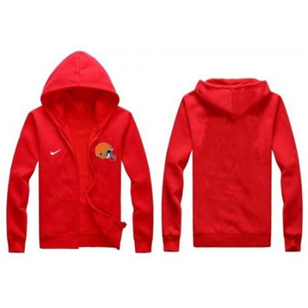 Cleveland Browns Authentic Logo Hoodie Red