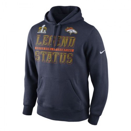 Denver Broncos Super Bowl 50 Champions Parade Hoodie Navy