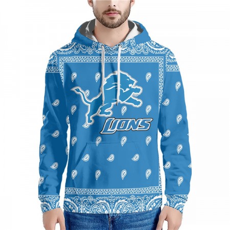 Men's Detroit Lions Blue Pullover Hoodie