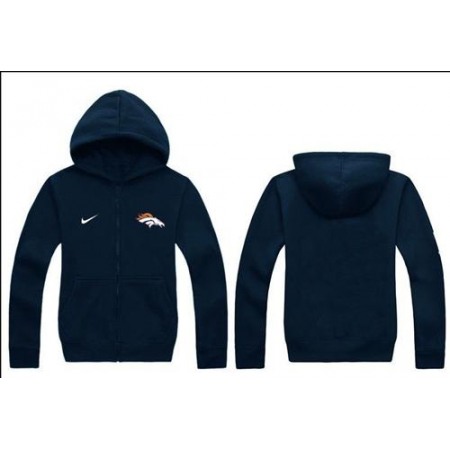 Denver Broncos Authentic Logo Hoodie Navy Blue