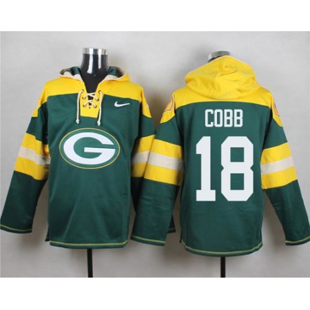 Packers #18 Randall Cobb Green Player Pullover NFL Hoodie