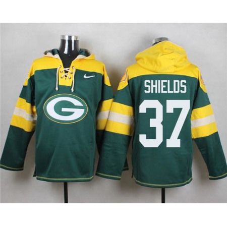 Packers #37 Sam Shields Green Player Pullover NFL Hoodie