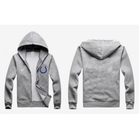 Indianapolis Colts Authentic Logo Hoodie Grey