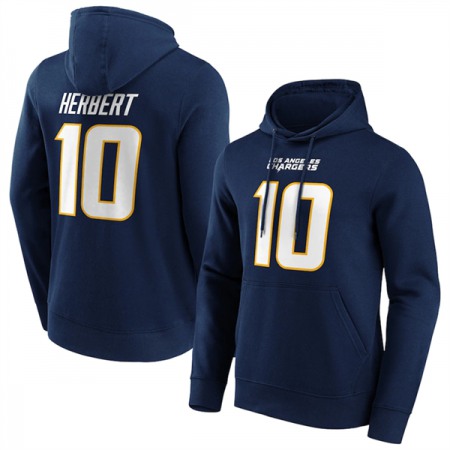 Men's Los Angeles Chargers #10 Justin Herbert Navy Hoodie