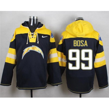 Chargers #99 Joey Bosa Navy Blue Player Pullover Hoodie