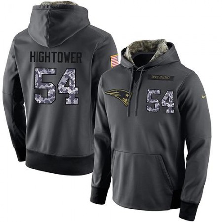 NFL Men's New England Patriots #54 Dont'a Hightower Stitched Black Anthracite Salute to Service Player Performance Hoodie