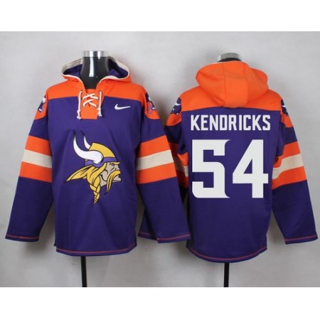 Vikings #54 Eric Kendricks Purple Player Pullover NFL Hoodie