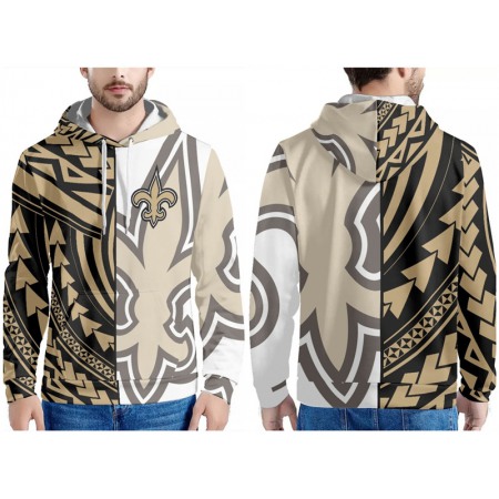 Men's New Orleans Saints Black/Gold Pullover Hoodie