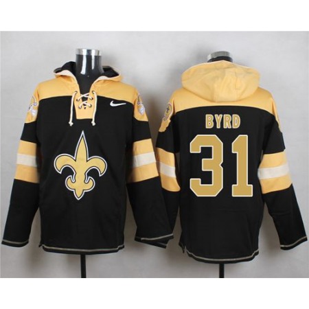 Saints #31 Jairus Byrd Black Player Pullover NFL Hoodie