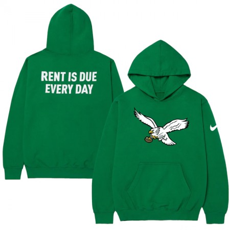 Men's Philadelphia Eagles Green Sideline Pullover Hoodie