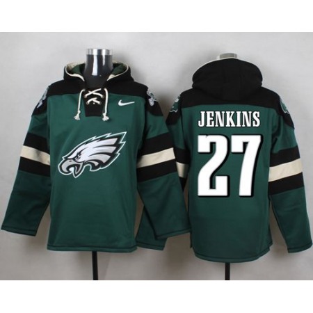 Eagles #27 Malcolm Jenkins Midnight Green Player Pullover NFL Hoodie