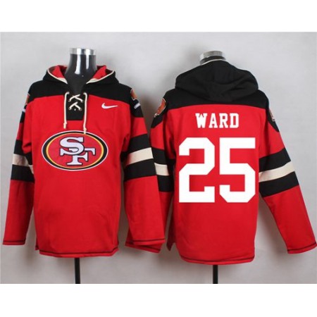 49ers #25 Jimmie Ward Red Player Pullover NFL Hoodie