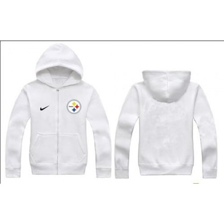 Pittsburgh Steelers Authentic Logo Hoodie White