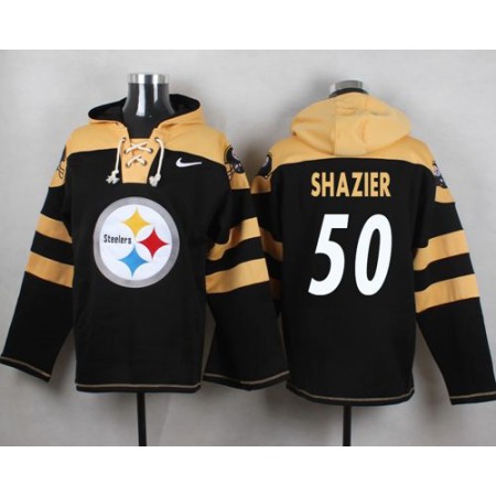 Steelers #50 Ryan Shazier Black Player Pullover NFL Hoodie