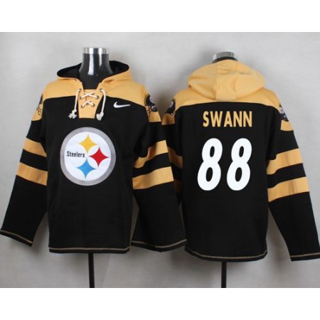 Steelers #88 Lynn Swann Black Player Pullover NFL Hoodie