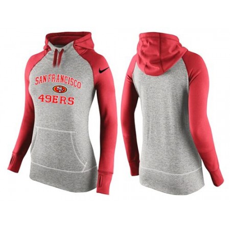 Women's San Francisco 49ers Performance Hoodie Grey & Red_2