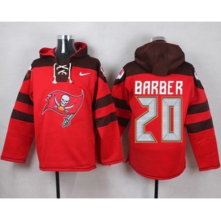 Buccaneers #20 Ronde Barber Red Player Pullover NFL Hoodie