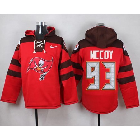 Buccaneers #93 Gerald McCoy Red Player Pullover NFL Hoodie