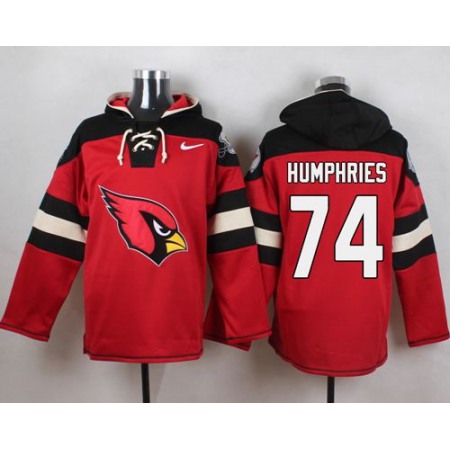 Cardinals #74 D.J. Humphries Red Player Pullover NFL Hoodie