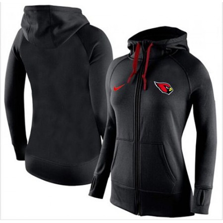 Women's Arizona Cardinals Full-Zip Performance Hoodie Black