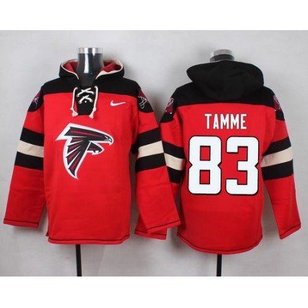 Falcons #83 Jacob Tamme Red Player Pullover NFL Hoodie