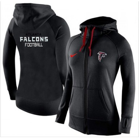 Women's Nike Atlanta Falcons Full-Zip Performance Hoodie Black