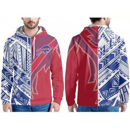 Men's Buffalo Bills Royal/Red/White Pullover Hoodie