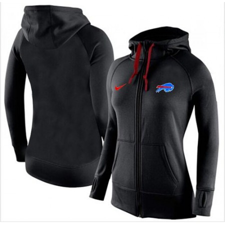 Women's Buffalo Bills Full-Zip Performance Hoodie Black