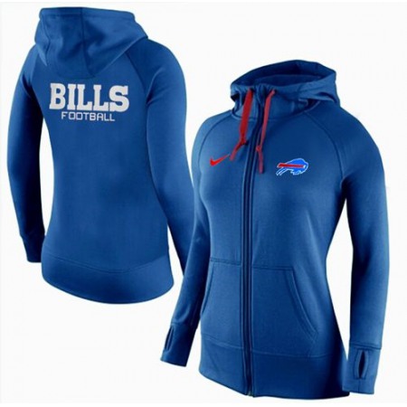 Women's Buffalo Bills Full-Zip Performance Hoodie Blue