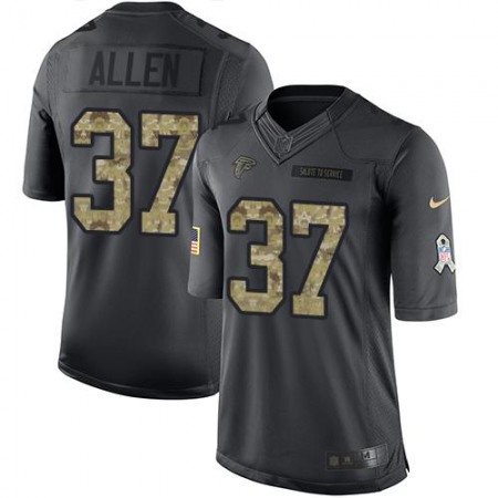 Falcons #37 Ricardo Allen Black Men's Stitched NFL Limited 2016 Salute To Service Jersey