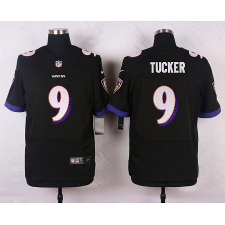 Ravens #9 Justin Tucker Black Men's Stitched NFL New Elite Jersey