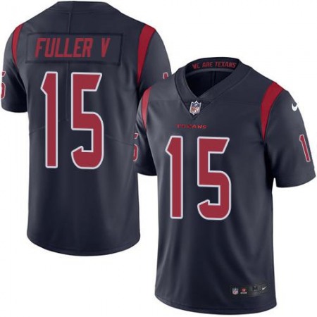 Texans #15 Will Fuller V Navy Blue Men's Stitched NFL Limited Rush Jersey