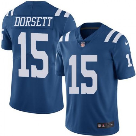 Colts #15 Phillip Dorsett Royal Blue Men's Stitched NFL Limited Rush Jersey