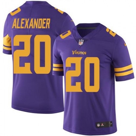 Vikings #20 Mackensie Alexander Purple Men's Stitched NFL Limited Rush Jersey