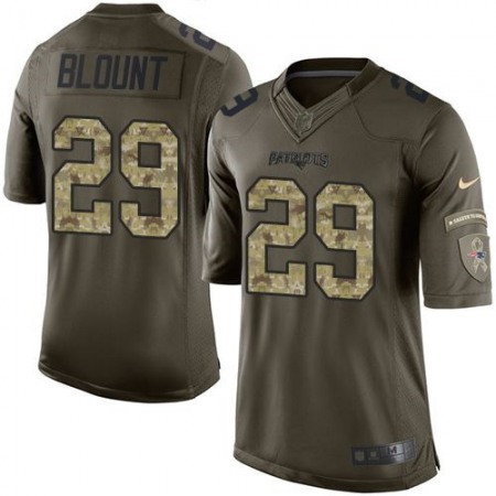 Patriots #29 LeGarrette Blount Green Men's Stitched NFL Limited Salute to Service Jersey