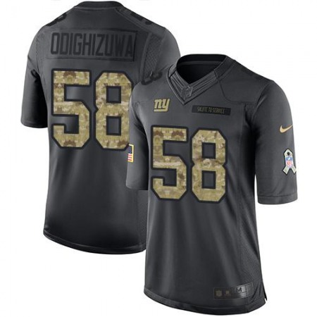 Giants #58 Owa Odighizuwa Black Men's Stitched NFL Limited 2016 Salute to Service Jersey